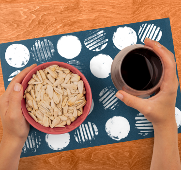 Placemat geometrisch patroon cirkels - TenStickers