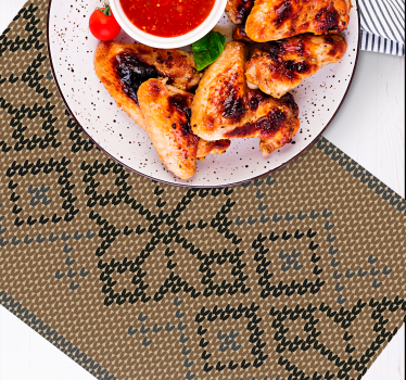 Placemat geometrisch patroon met contrast - TenStickers