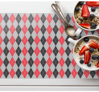 Placemat geometrisch ruitpatroon - TenStickers