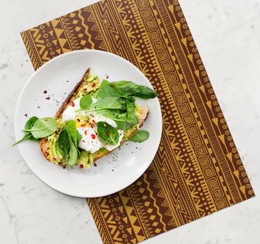 Placemat geometrisch tribaal patroon - TenStickers