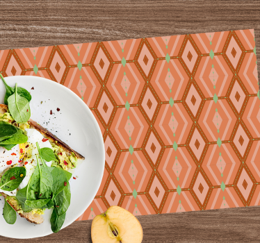 Placemat geometrisch zeshoekig patroon - TenStickers