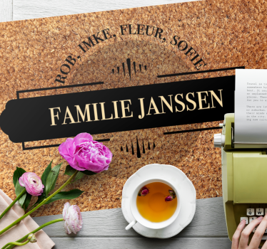 Gepersonaliseerde familienamen placemat - TenStickers