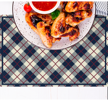 Placemat geruit patroon oppervlak - TenStickers