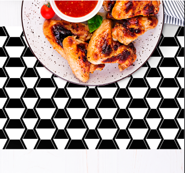 Placemat gestileerd hexagonaal patroon - TenStickers