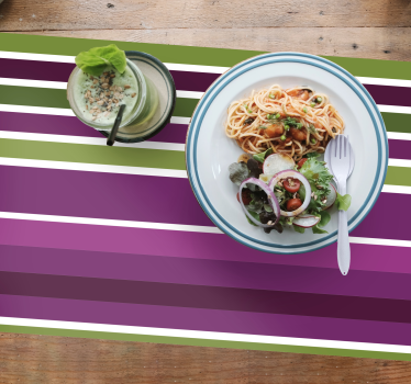 Placemat gestreept kleurenpalet - TenStickers