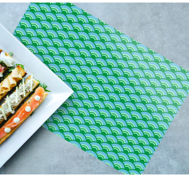 Placemat golfend groen motief - TenStickers