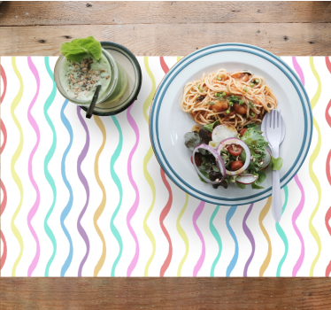 Placemat golfpatroon print - TenStickers
