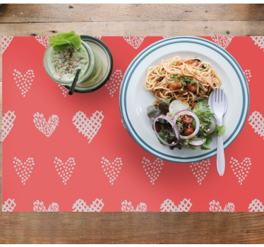 Placemat hartpatroon textuur - TenStickers