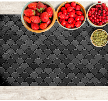 Placemat hout Zwarte schubben - TenStickers