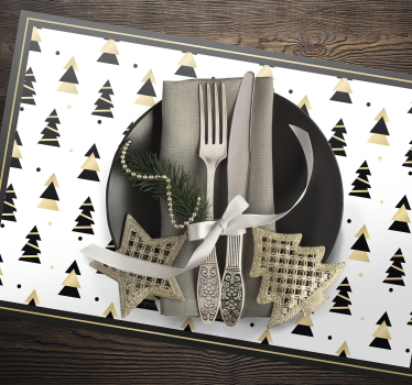 Placemat kerst Kerst elegante boom patroon - TenStickers