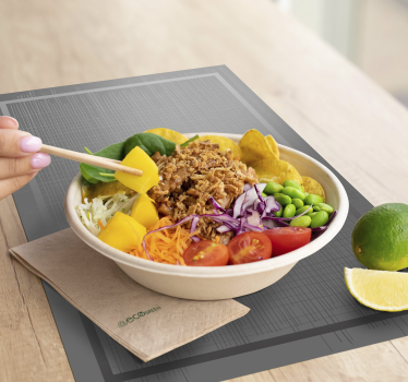 Placemat kleuren Grijze strepen - TenStickers