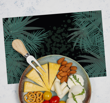 Placemat kleuren Tropische groene planten - TenStickers
