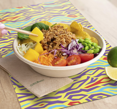 Placemat kleurrijk abstract patroon - TenStickers