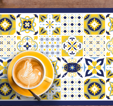 Placemat kleurrijke tegelpatronen - TenStickers