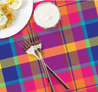 Placemat kleurvol ruitpatroon - TenStickers