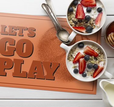 Let's play basketbal placemat - TenStickers