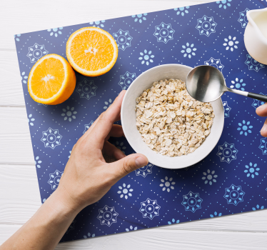 Placemat marine blauw patroon oppervlak - TenStickers