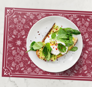 Placemat met bloemenpatroon tafelkleed - TenStickers