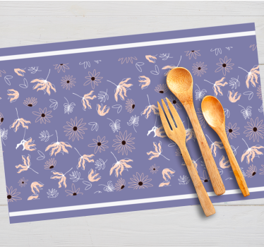 Placemat met bloemmotieven - TenStickers