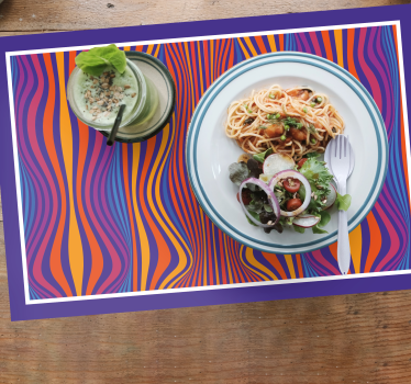 Placemat met gebogen lijnpatronen - TenStickers