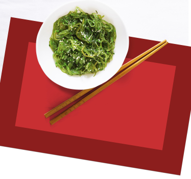 Placemat met gedurfde rode achtergrond - TenStickers