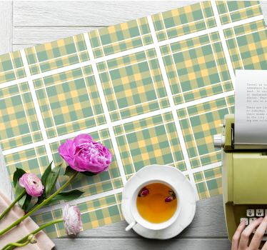 Placemat met geruit patroon textiel - TenStickers
