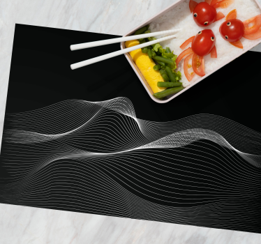 Placemat met golvende lijnpatronen - TenStickers