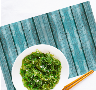 Placemat met houten plank achtergrond - TenStickers
