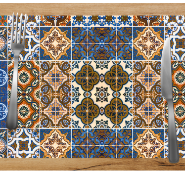 Placemat met intricat tegelpatronen - TenStickers