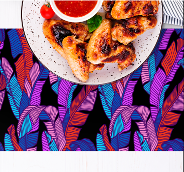 Placemat met kleurrijke bladeren motieven - TenStickers