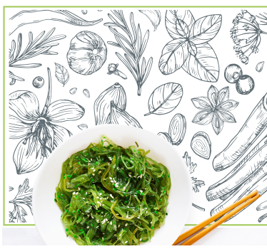 Placemat met kruidenpatroon achtergrond - TenStickers