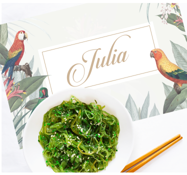 Placemat met naam elegante naam plaatsing - TenStickers