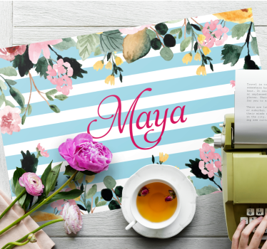 Placemat met naam gepersonaliseerde naam placemat - TenStickers