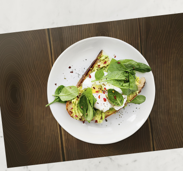 Placemat met natuurlijk houtpatroon - TenStickers
