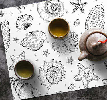 Placemat met schelpenmotief - TenStickers