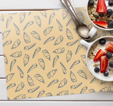 Placemat met schelpjespatroon oppervlak - TenStickers