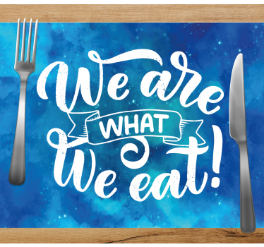 Placemat met tekst inspirerende quote kunst - TenStickers
