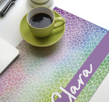 Placemat met tekst Moder patroon aanpasbare naam - TenStickers