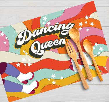 Placemat met tekst vrolijke voetafdrukken display - TenStickers