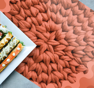 Placemat met textuur van bladeren motief - TenStickers