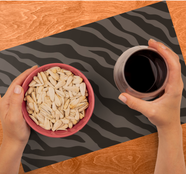 Placemat met zebra gestreepte oppervlakte - TenStickers