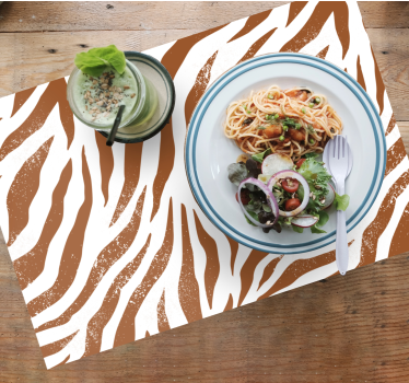 Placemat met zebra patroon tafelkleed - TenStickers