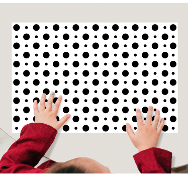 Placemat met zwarte stippen - TenStickers