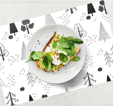 Placemat natuur geïnspireerd patroon - TenStickers