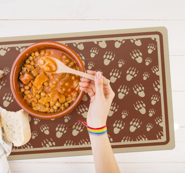 Placemat pootafdrukpatroon - TenStickers
