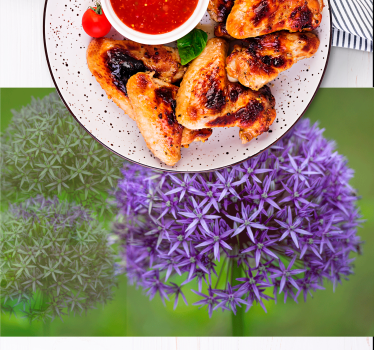 Placemat prachtige paarse bloemen - TenStickers
