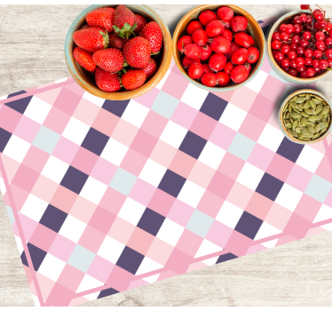 Placemat ruitpatroon met zachte kleuren - TenStickers