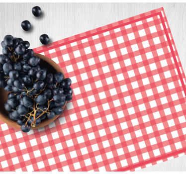 Placemat ruitpatroon rood - TenStickers