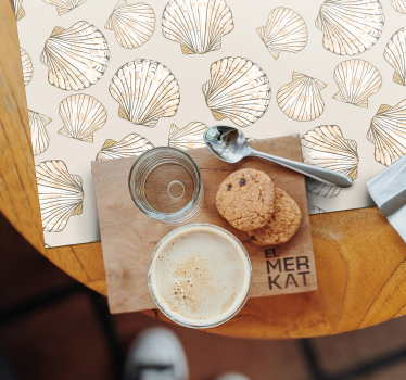 Placemat schelpjespatroon - TenStickers