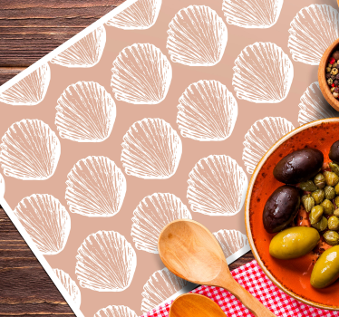 Placemat schelpmotief patroon - TenStickers
